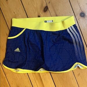 Adidas Women's Navy and Yellow Skort